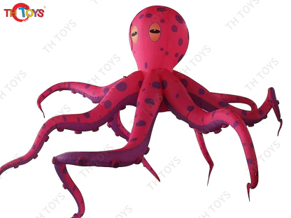 Giant Inflatable Cartoon Octopus Air Blow Squid with Tentacles Nightclub Wall Decoration Halloween Event Advertising Props