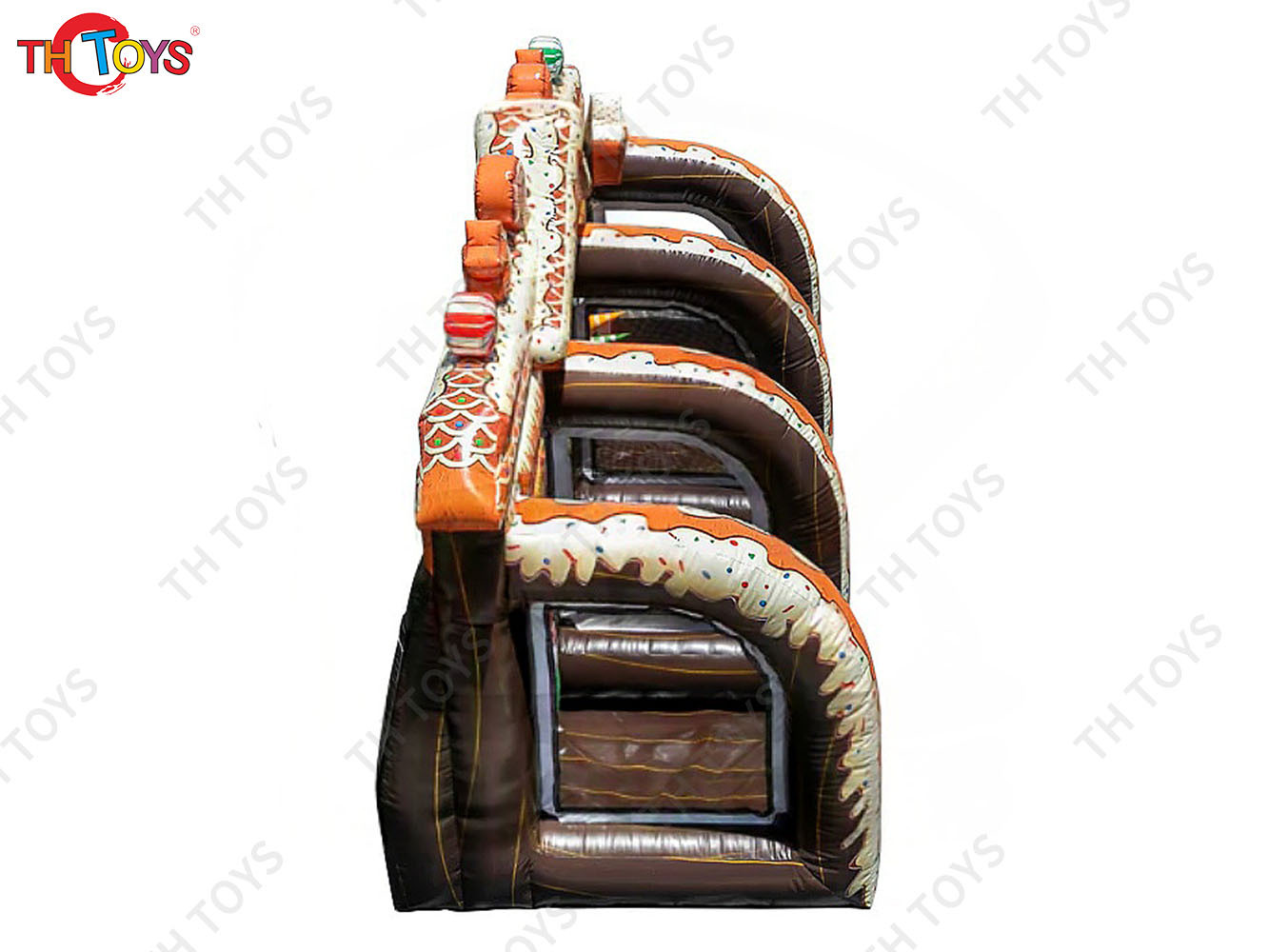 5.5x2.5x3m New Carnival Inflatable Gingerbread Games 3 in 1 Dart Game Shash game Ring Toss game