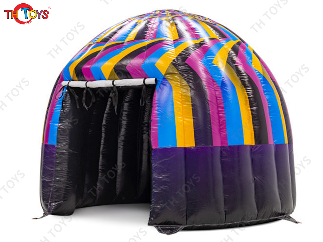 18ft custom cheap Large black disco tent, outdoor party disco inflatable nightclub dome tent with light
