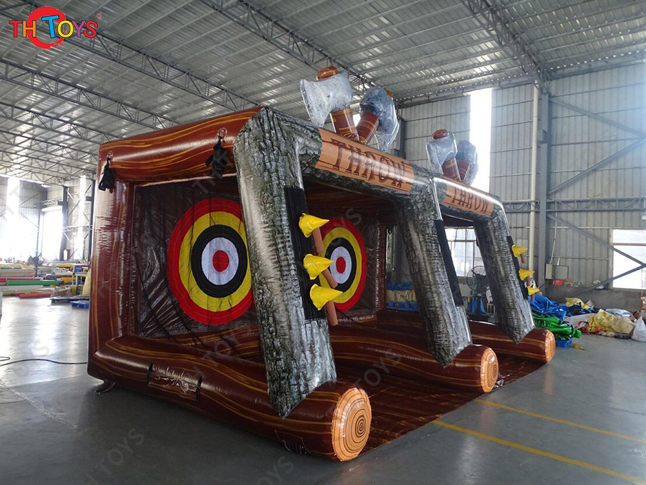 5x3m Outdoor Inflatable Game Carnival Sport game,Fun Axe Target Challenge axe throwing game inflatables