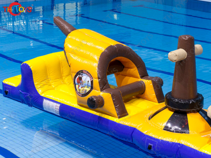 Inflatable Floating Water Obstacle Course,pirate ship commercial inflatable obstacle course on swimming pool