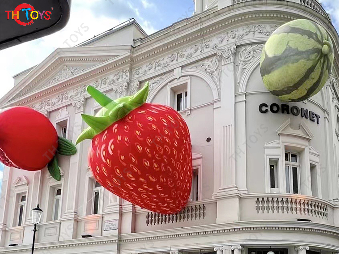 Giant Inflatable Strawberry Balloon 3D Blow Up Strawberry Inflatables Air Balloon