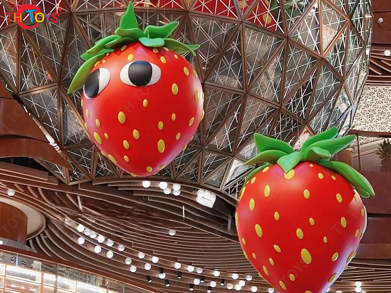 Giant Inflatable Strawberry Balloon 3D Blow Up Strawberry Inflatables Air Balloon