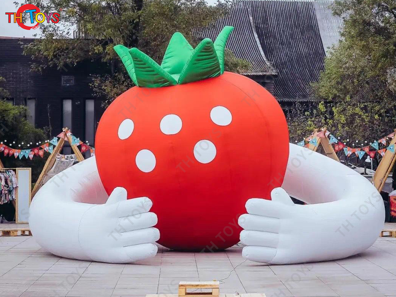 Giant Inflatable Strawberry Device Inflatable Strawberry Balloon
