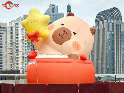 Commercial Advertising Giant Inflatable Capybara Cartoon Inflatable Animals Replica for Center Park Yard Decor