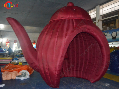 Giant China Inflatable Teapot Shape Stage Tent New Design Inflatable Lawn Tent Background Inflatable Shelter