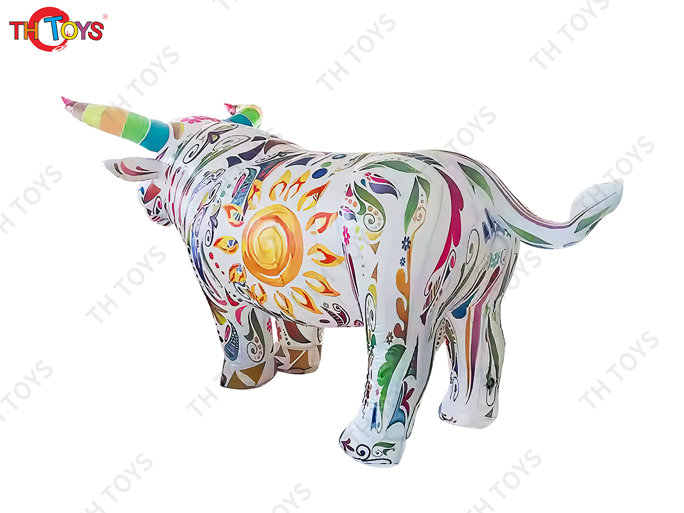 Event Exhibition Printed Inflatable Colorful Bull/goat animal model, customized cow goat balloon for sale