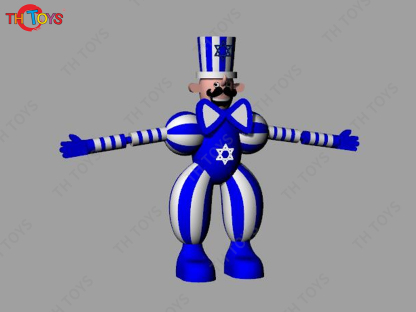 Cartoon Clown DIY Walking Dance Inflatable Air Model for Playground Performance Props Festival Supermarket Circus Puppet