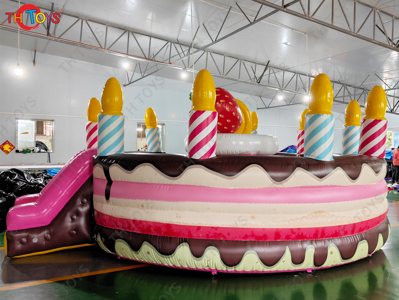 Inflatable Cake Bouncer Castles with cover Child Jumping Bouncy Castle Trampoline Bounce House Inflatable Bouncer 4.5x2.5mH