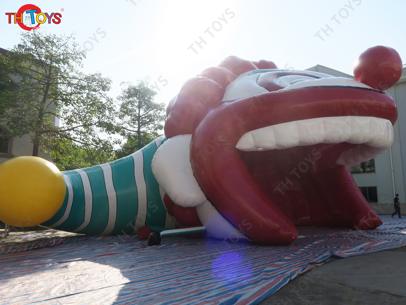 8x5m Inflatable Mammuth Tunnel Arch Inflatable Animal Helmet Entrance Tunnel For Sports Events