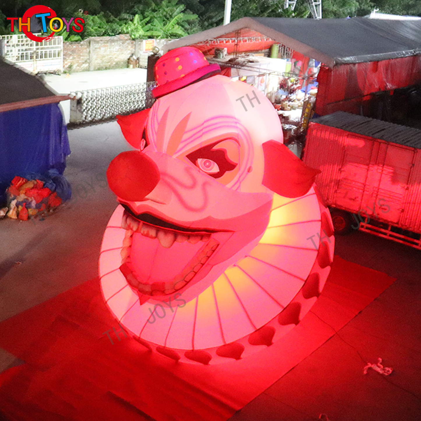 inflatable clown inflatable joker The scary clown Halloween installation Halloween decoration
