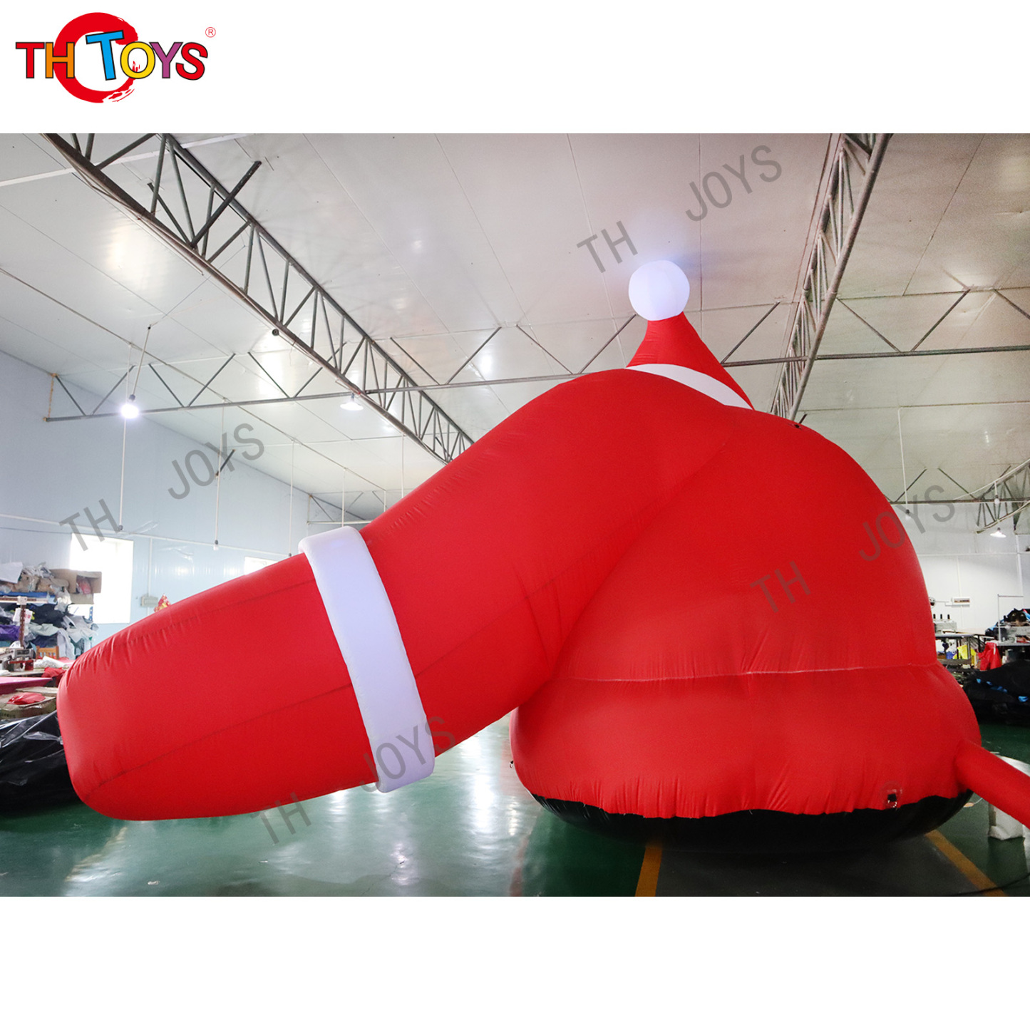 Custom Building Inflatable Climbing Santa With Gifts Mall Lighting Father Santa Claus For Christmas