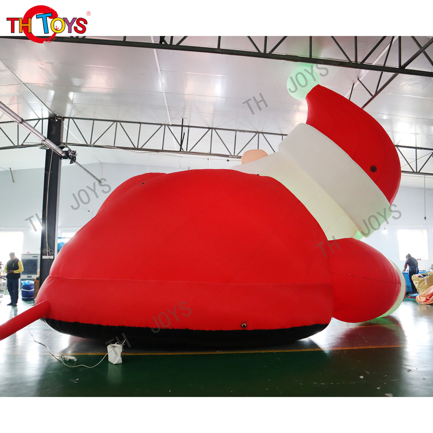 Custom Building Inflatable Climbing Santa With Gifts Mall Lighting Father Santa Claus For Christmas