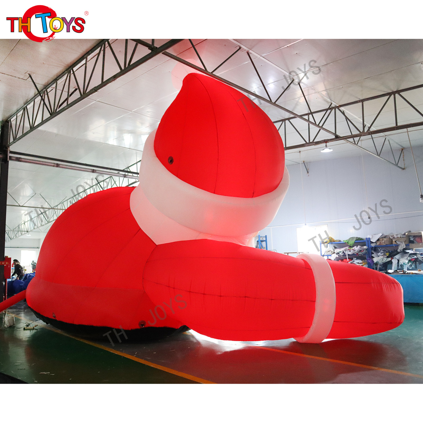 Custom Building Inflatable Climbing Santa With Gifts Mall Lighting Father Santa Claus For Christmas