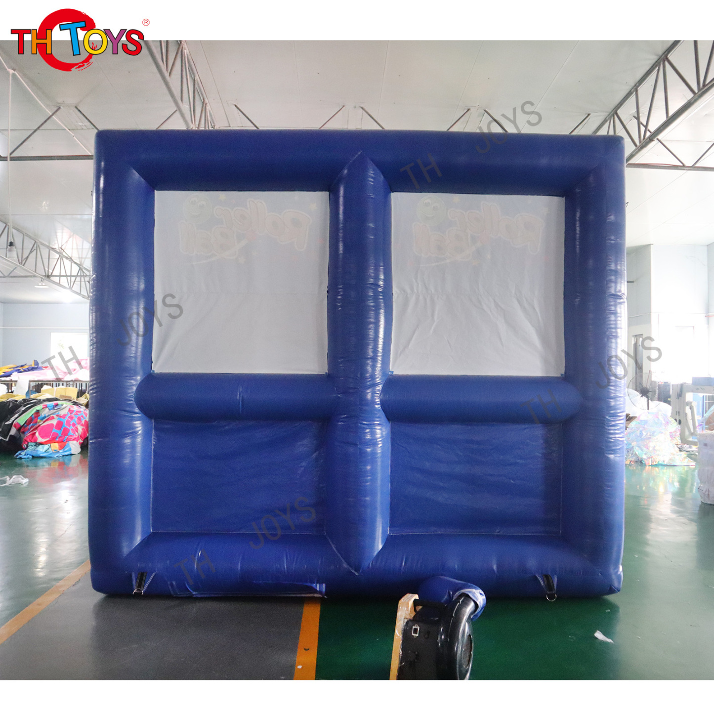 Carnival Interactive Games 2 Lanes Inflatable Roller Ball 2 Player Inflatable Game Comes Skee Tennis Balls Ball