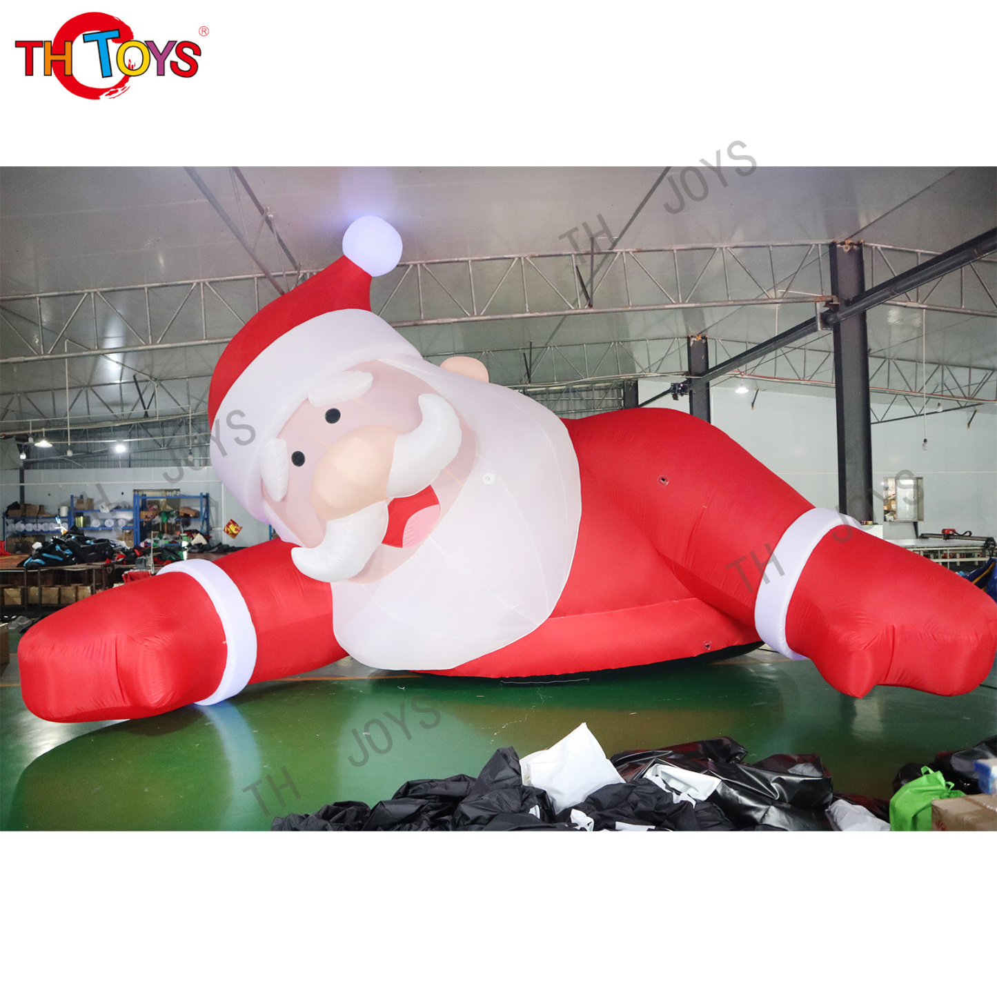 Custom Building Inflatable Climbing Santa With Gifts Mall Lighting Father Santa Claus For Christmas
