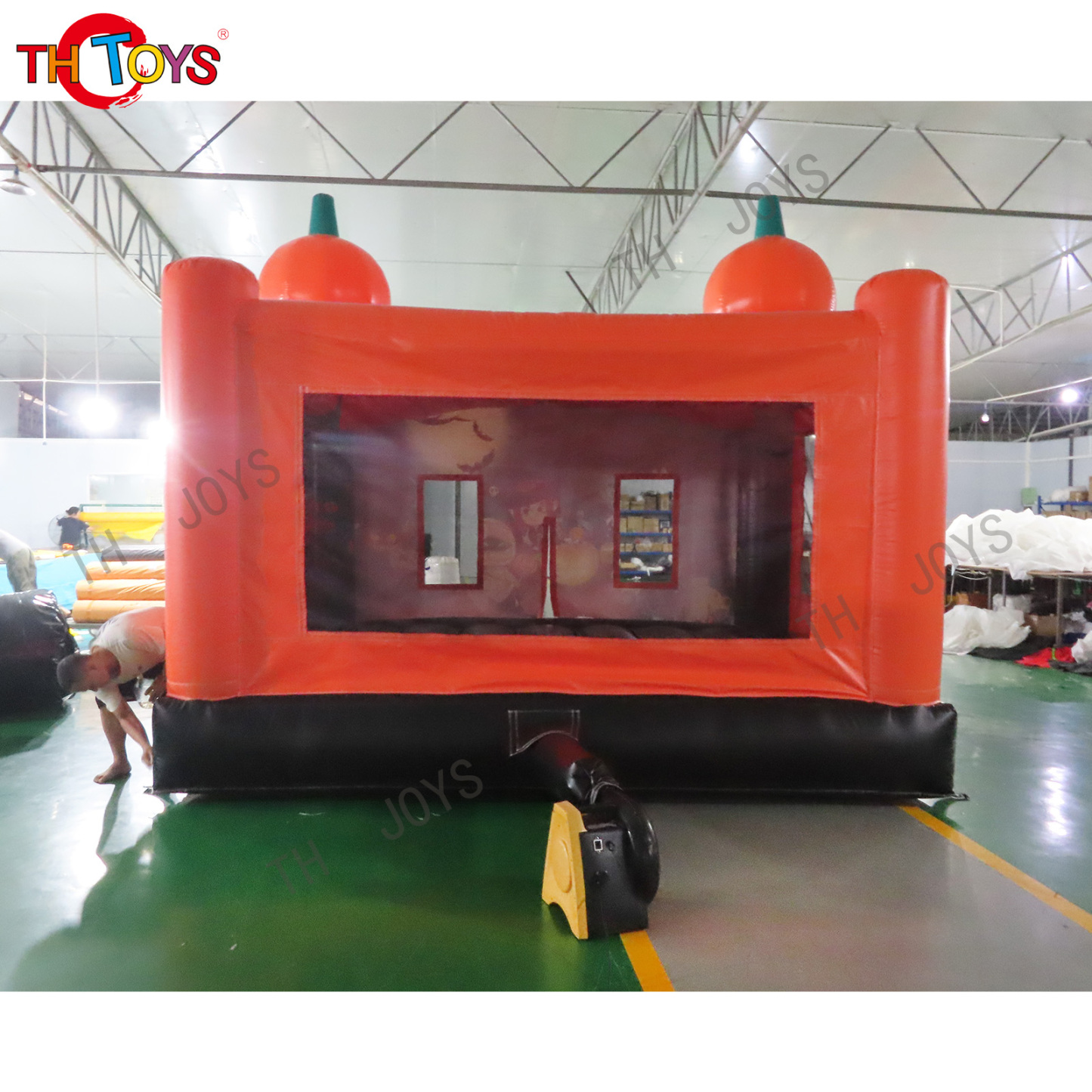 Hot Sale Kids Bouncing Castle Pumpkin Inflatable Halloween Bounce House 13ft Bouncer
