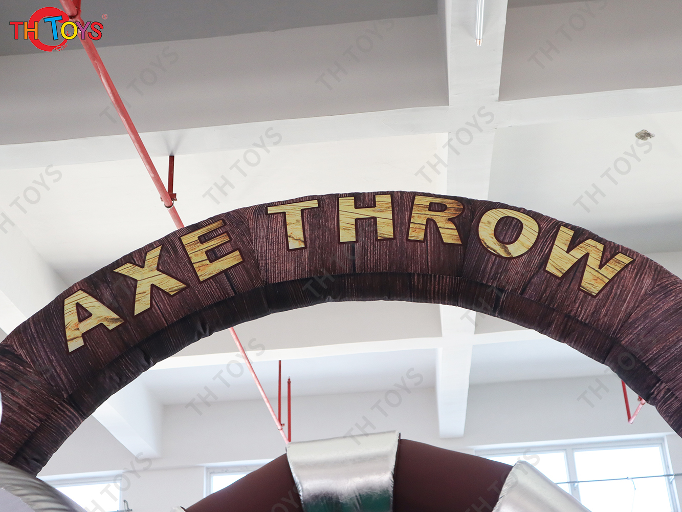 6x5m New Inflatable Axe Throwing Target Game With Blower & Axes Inflatable Interactive Games For Party Events