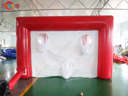 4x3m Inflatable Football Shoot Out Game Inflatable Football Kicking Shooting Goal