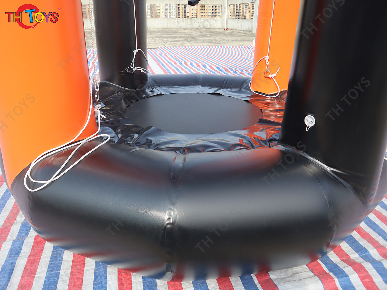 Inflatable Bungee Jump Game Airtight Inflatable Bounce Jumping Trampoline For Kids N Adults