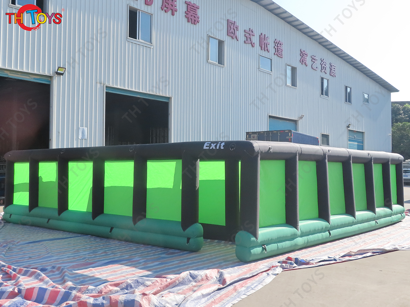 Inflatable Zombie Halloween Haunted House Laser Tag Maze Horrible Inflatable Ghost Puzzle labyrinth Game