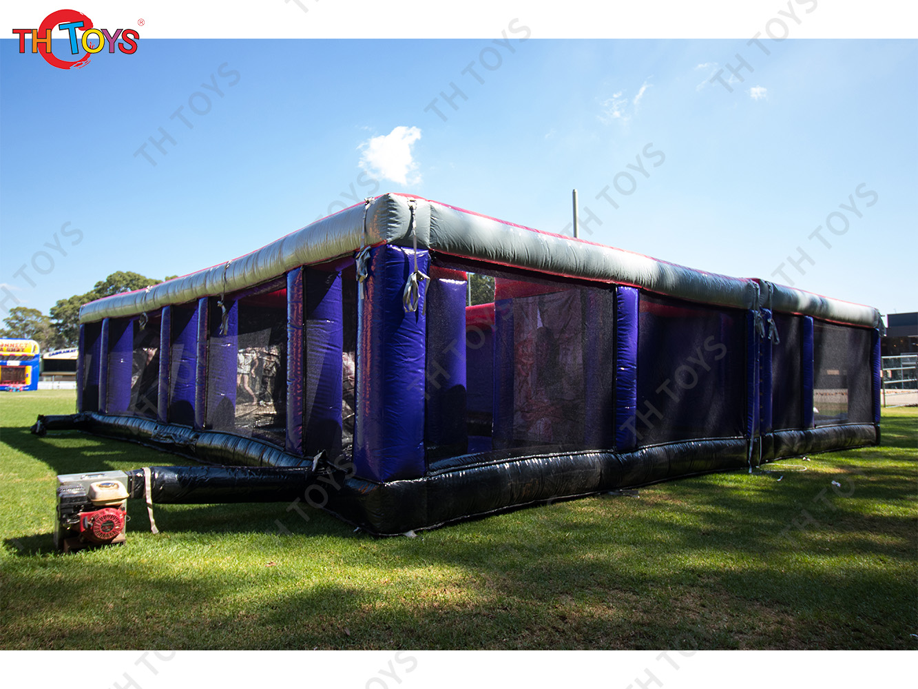 Inflatable Zombie Maze Obstacle Course Inflatable Haunted House Maze Outdoor Fun Inflatable Toys with Free Blower