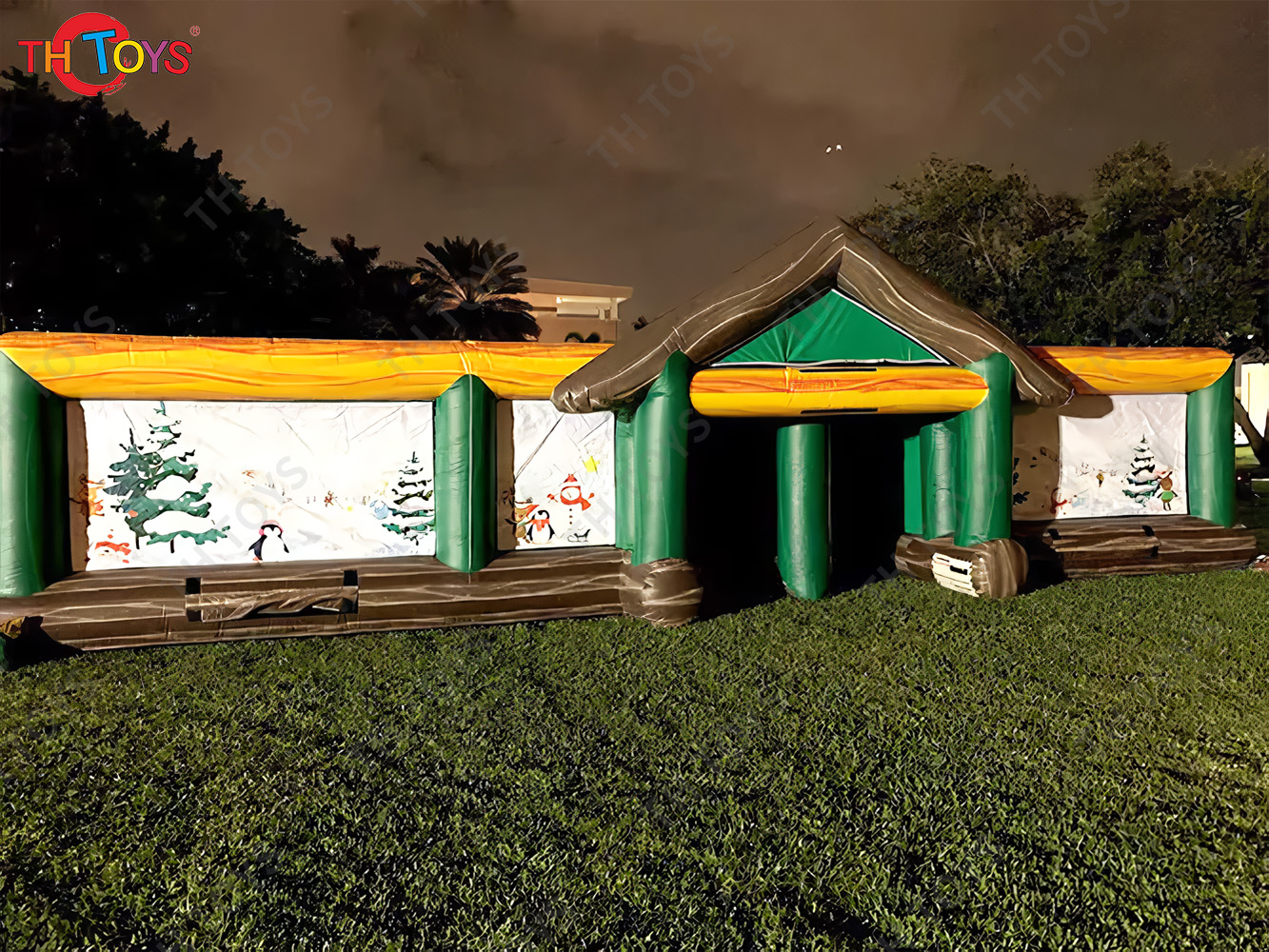 Sea Ship Outdoor Giant Inflatable Haunted Maze Snow Maze Custom Made PVC Tarpaulin Commercial Inflatable Maze Tag with Blower