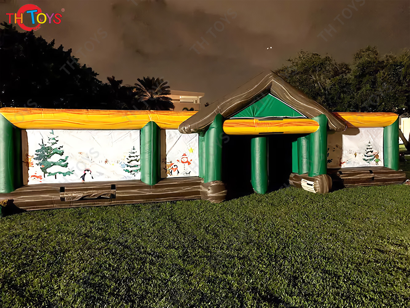 Sea Ship Outdoor Giant Inflatable Haunted Maze Snow Maze Custom Made PVC Tarpaulin Commercial Inflatable Maze Tag with Blower
