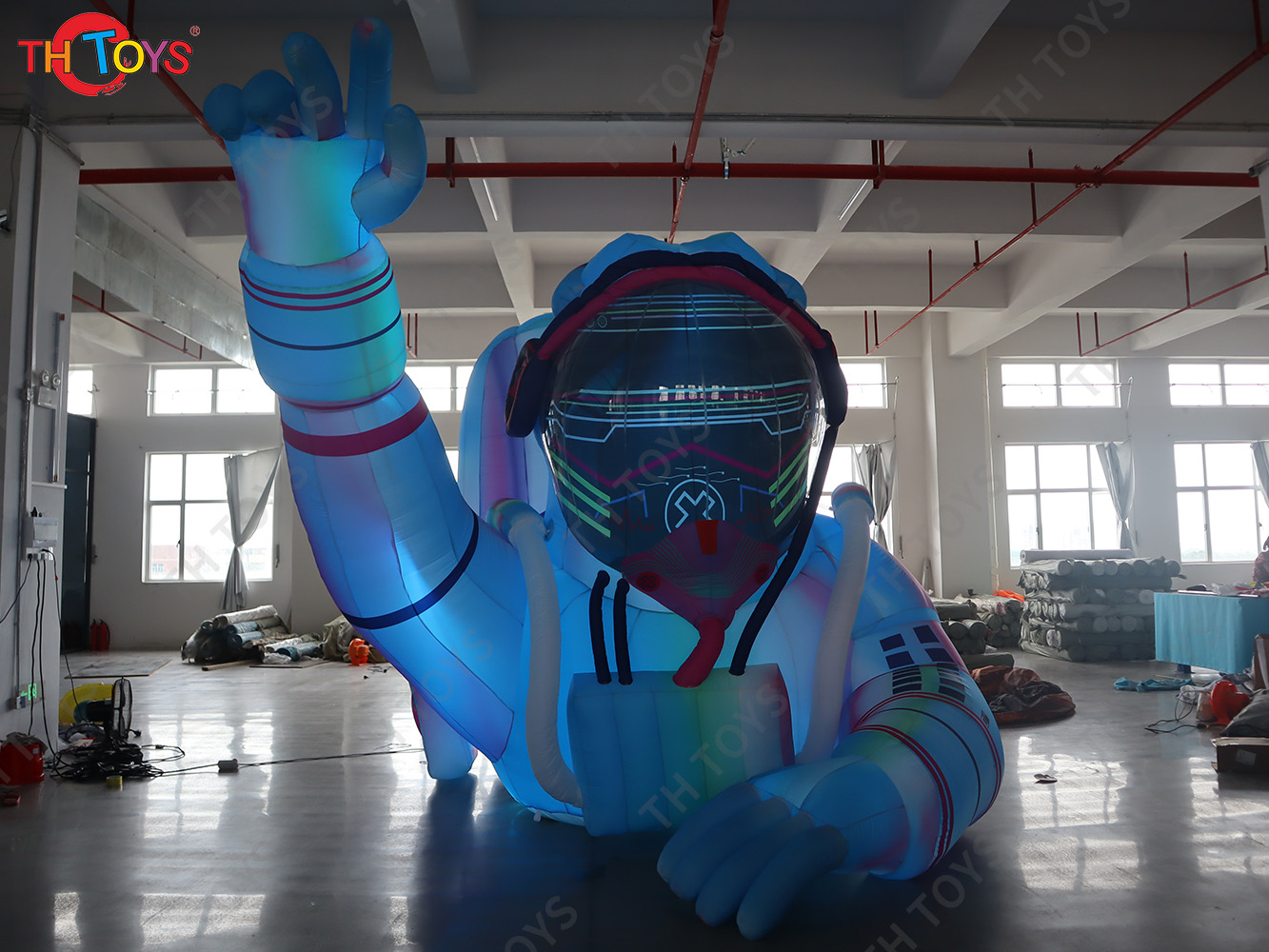 Outdoor Advertising Inflatable Astronaut With LED Light, full printing Inflatable Astronaut model