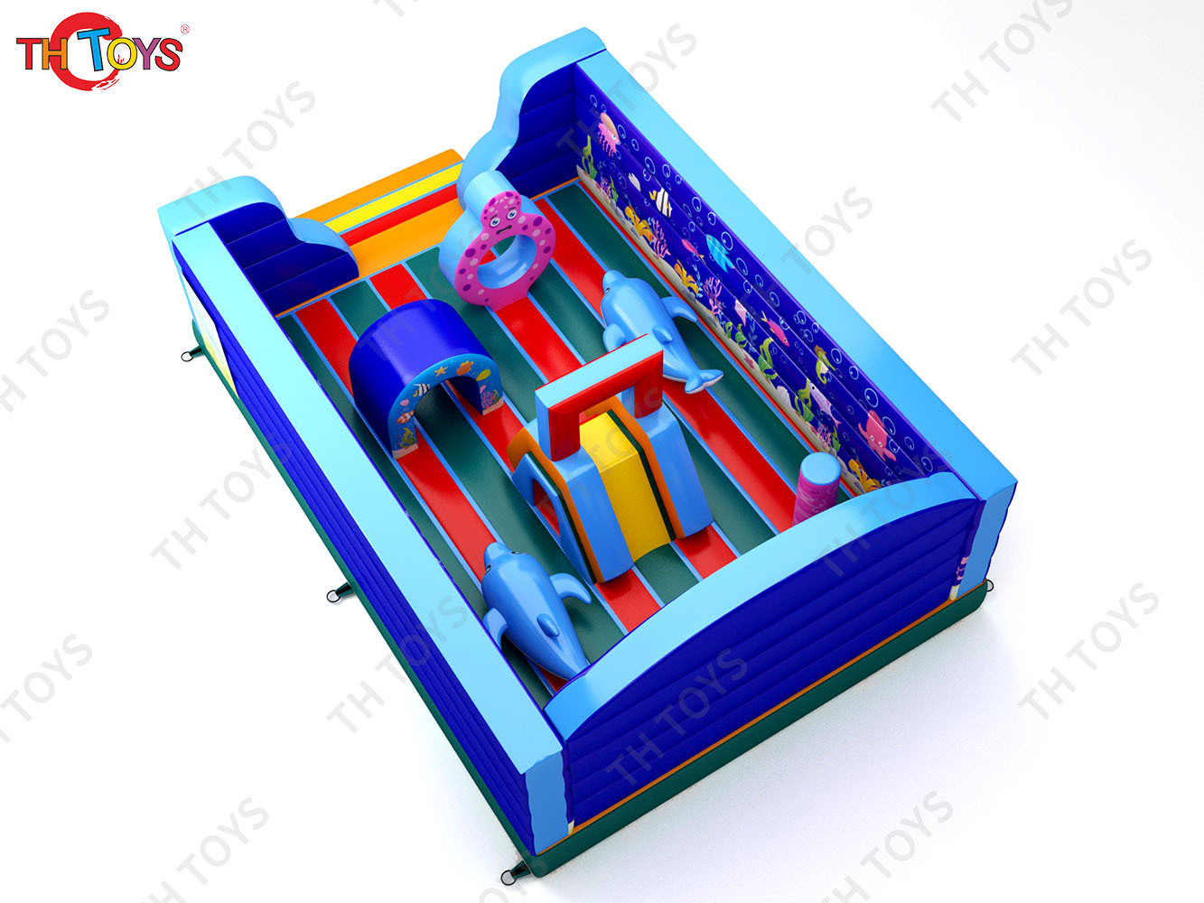 Ocean World c Parties Trampoline for kids, 2025 new inflatable sea world bouncy house fun city for sale