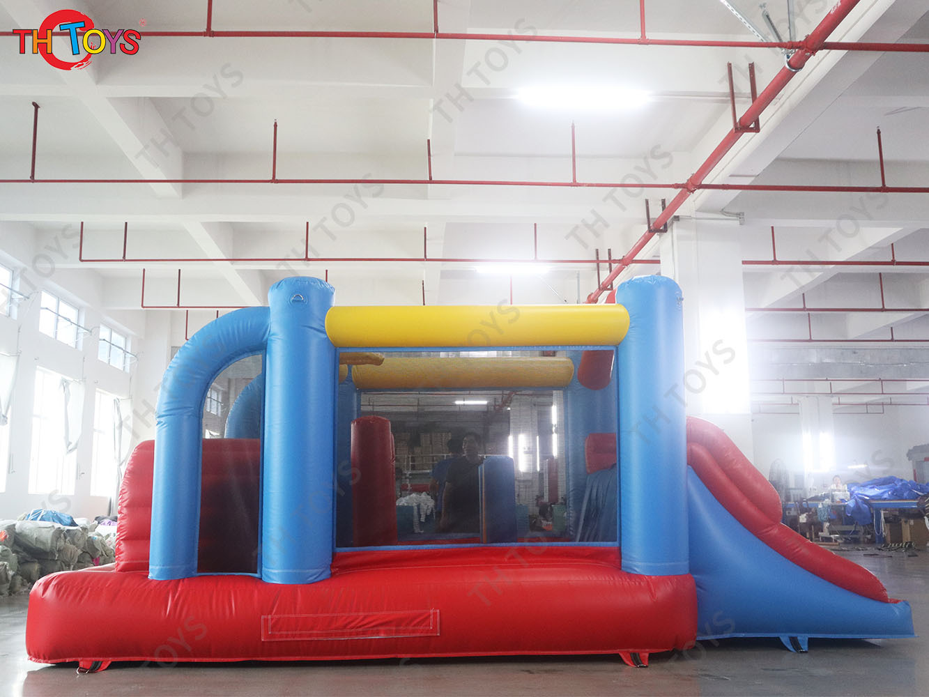 5.2x2.5m PVC Tarpaulin Inflatable Bouncer Cheap Inflatable Bouncy Castle Bounce House Toys with Slide