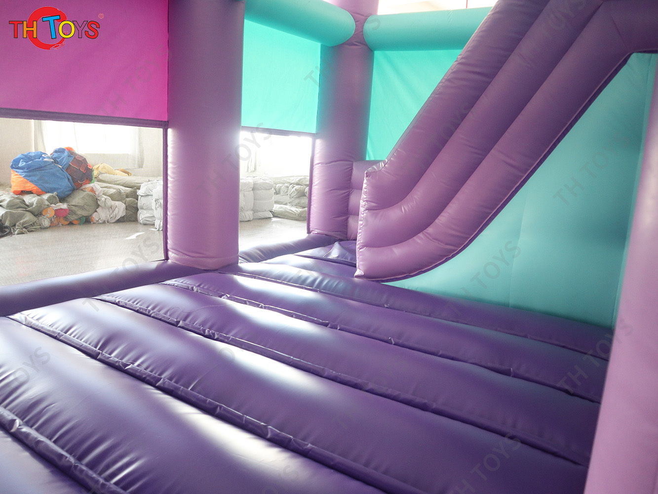 3 in 1 Pink Inflatable Bounce House with Slide Outdoor Wedding Bouncy Castle Commercial Inflatable Bouncer with Blower for Sale