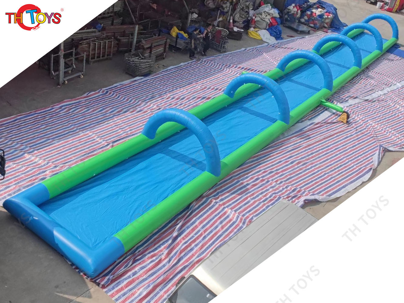 Commercial Inflatable Water Slide Outdoor Playground Inflatable Wet Slider Slip Summer Fun
