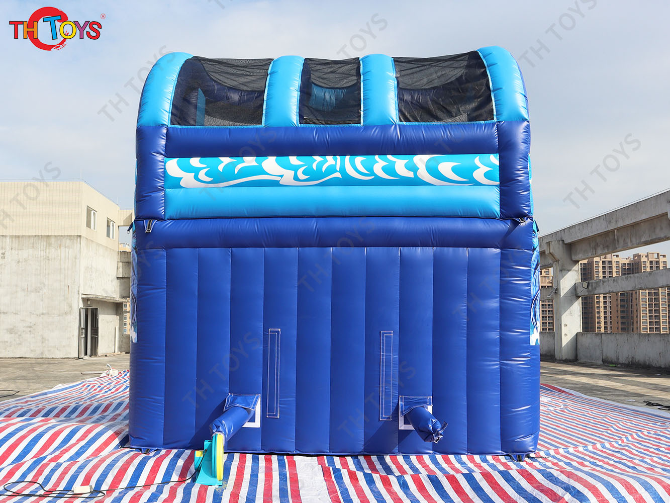 giant inflatable water slide, commercial inflatable water slide, dual lanes water slide amusement for kids N adults