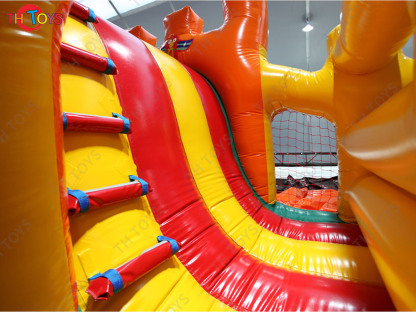 Jungle Theme Inflatable Obstacle Course Playground Commercial Durable Inflatable Bouncer with SlideObstacles
