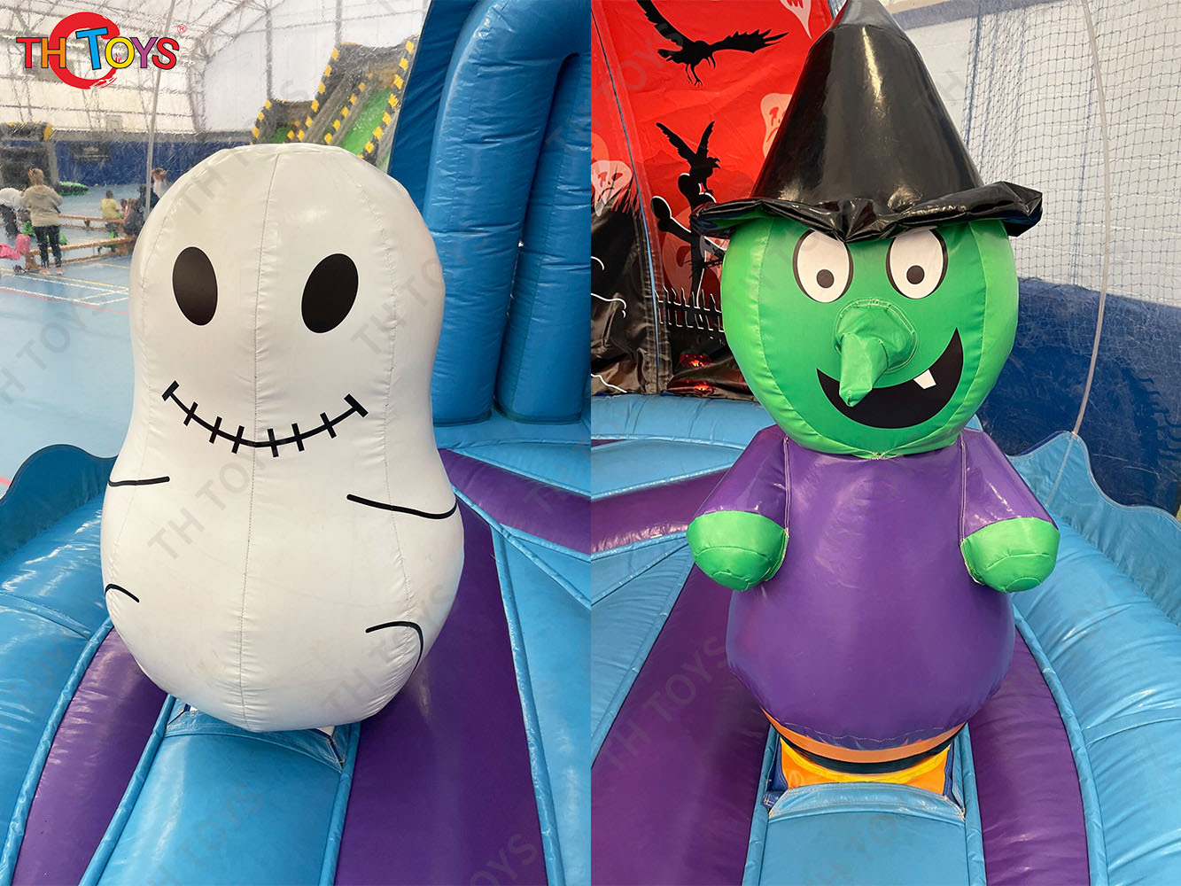 Inflatable Halloween Globe Snow Globe with Pumpkin and Ghost for Halloween Party Rental