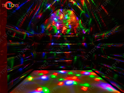 18ft custom cheap Large black disco tent, outdoor party disco inflatable nightclub dome tent with light