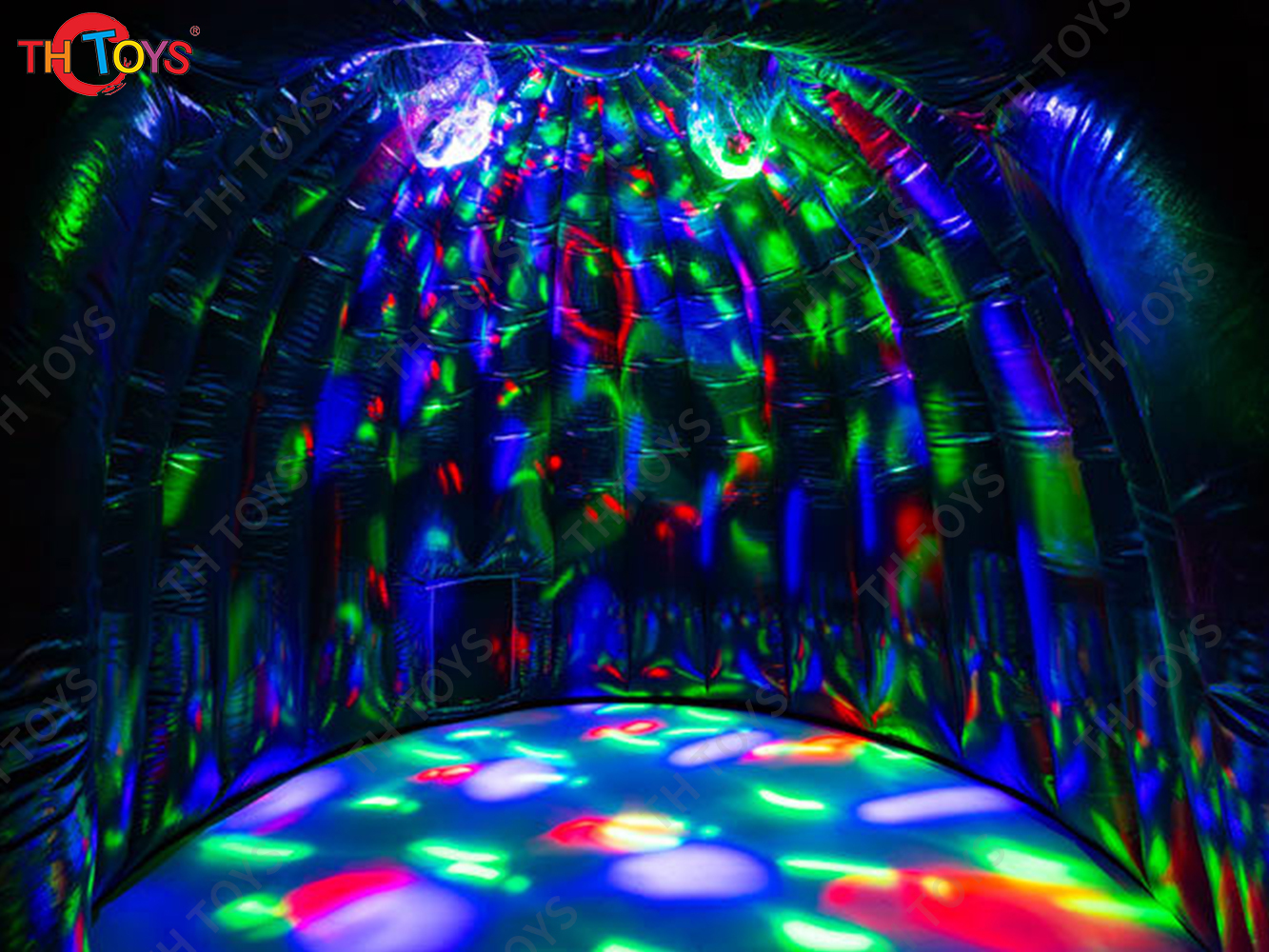18ft custom cheap Large black disco tent, outdoor party disco inflatable nightclub dome tent with light