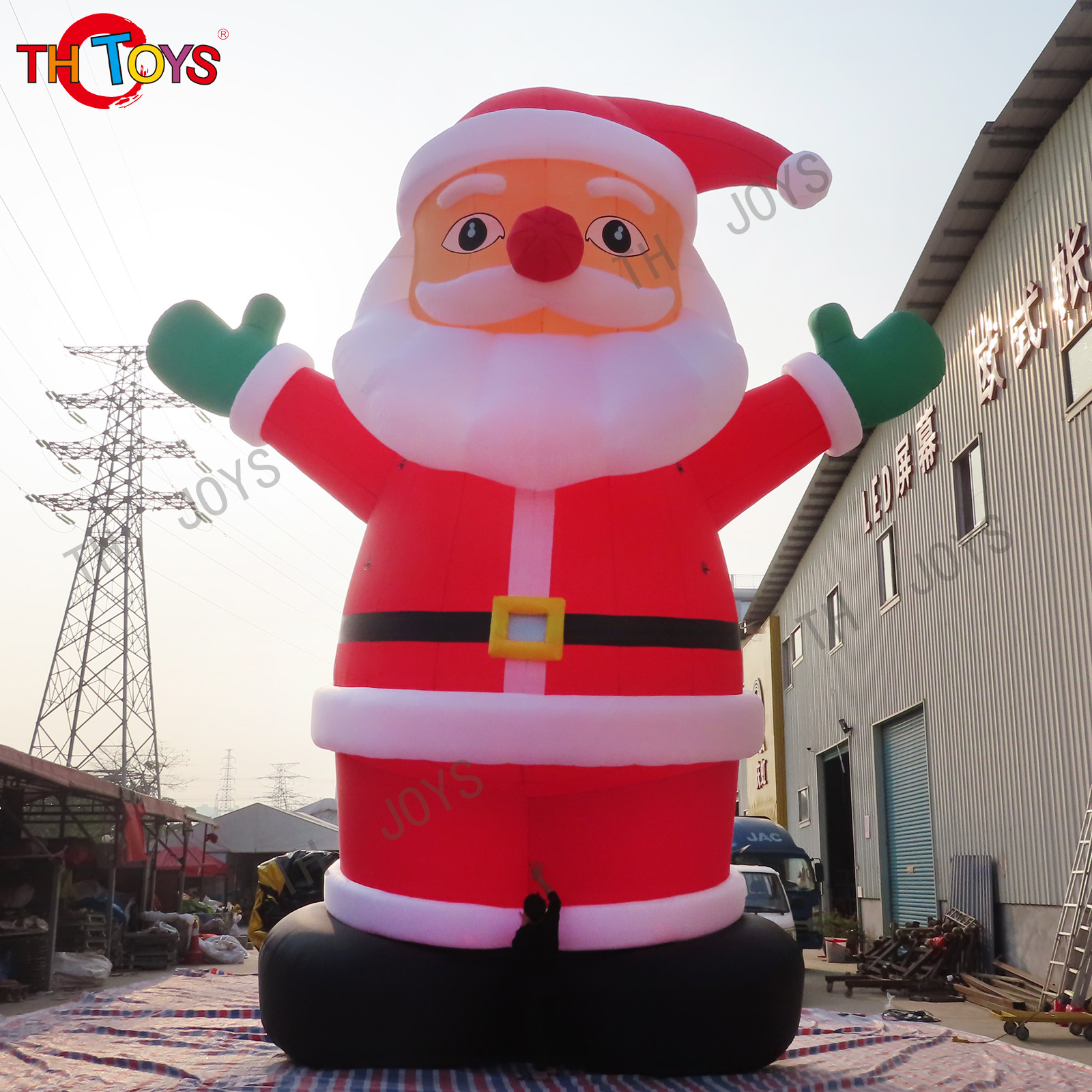 Customized large outdoor inflatable Christmas decorations inflatable giant Santa Claus