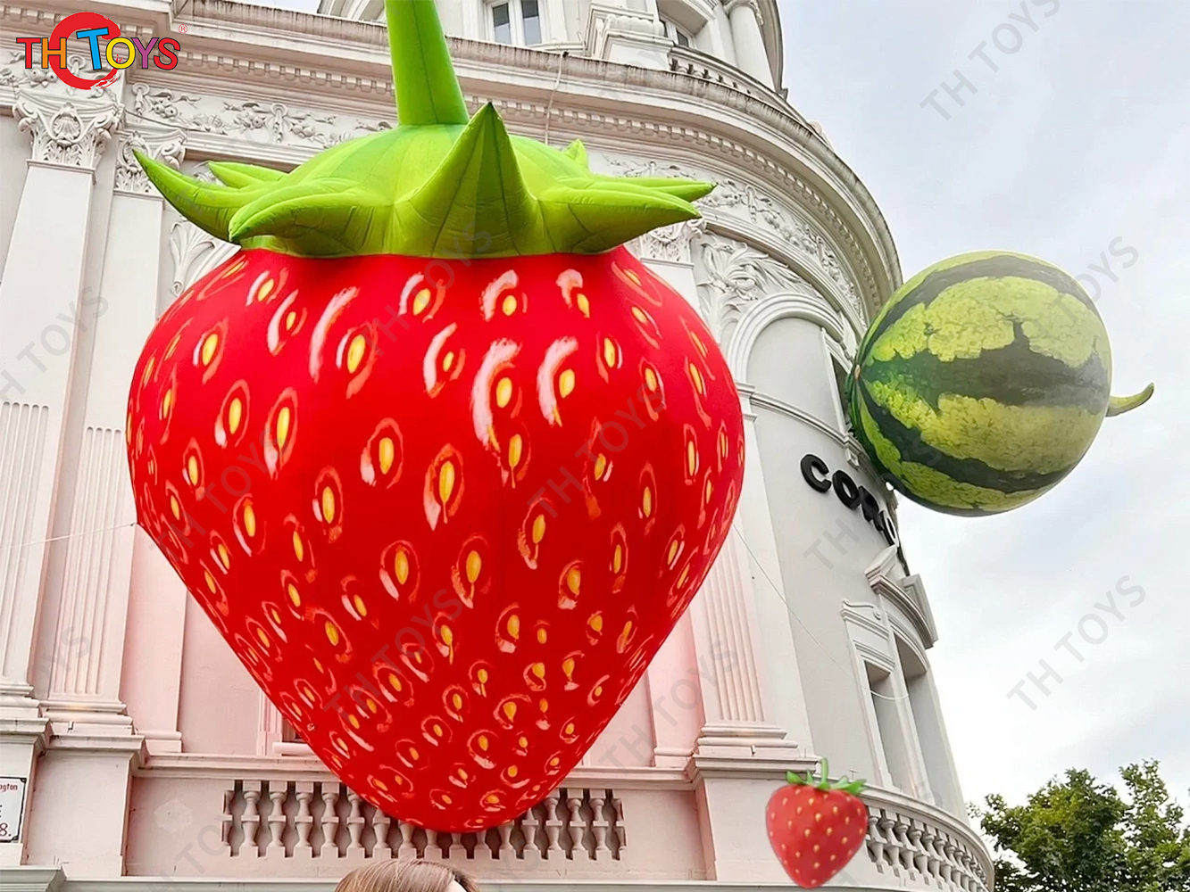 Giant Inflatable Strawberry Balloon 3D Blow Up Strawberry Inflatables Air Balloon