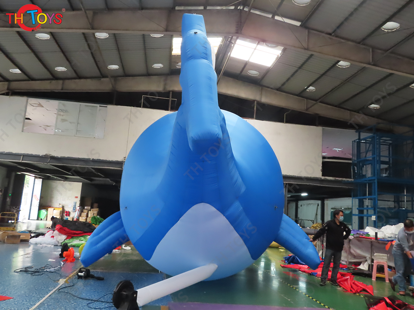 Giant Inflatable Blue Whale Aquarium Sea Animal Ocean Themed Balloon Toy