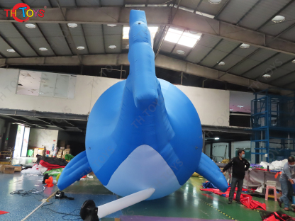 Giant Inflatable Blue Whale Aquarium Sea Animal Ocean Themed Balloon Toy