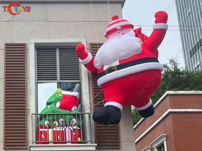 Merry Christmas Outdoor Giant Inflatable Santa Claus Commercial Inflatable Santa Old Man Model with Blower
