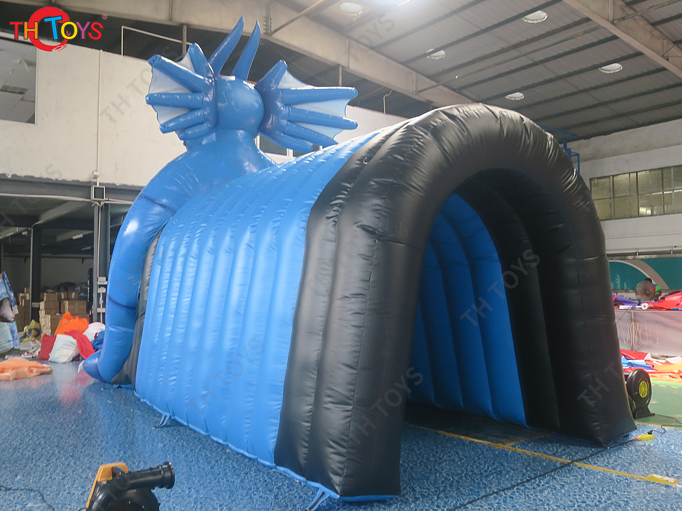 8x5m Inflatable Mammuth Tunnel Arch Inflatable Animal Helmet Entrance Tunnel For Sports Events