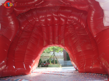 8x5m Inflatable Mammuth Tunnel Arch Inflatable Animal Helmet Entrance Tunnel For Sports Events
