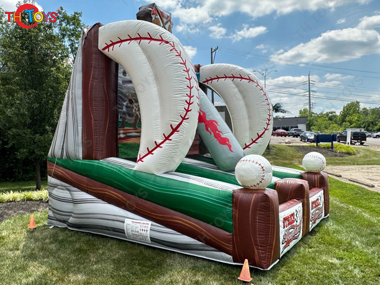 Outdoor Inflatable Carnival Game Strike 3 Baseball Challenge Sport Game