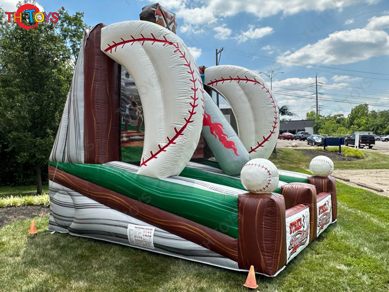 Outdoor Inflatable Carnival Game Strike 3 Baseball Challenge Sport Game