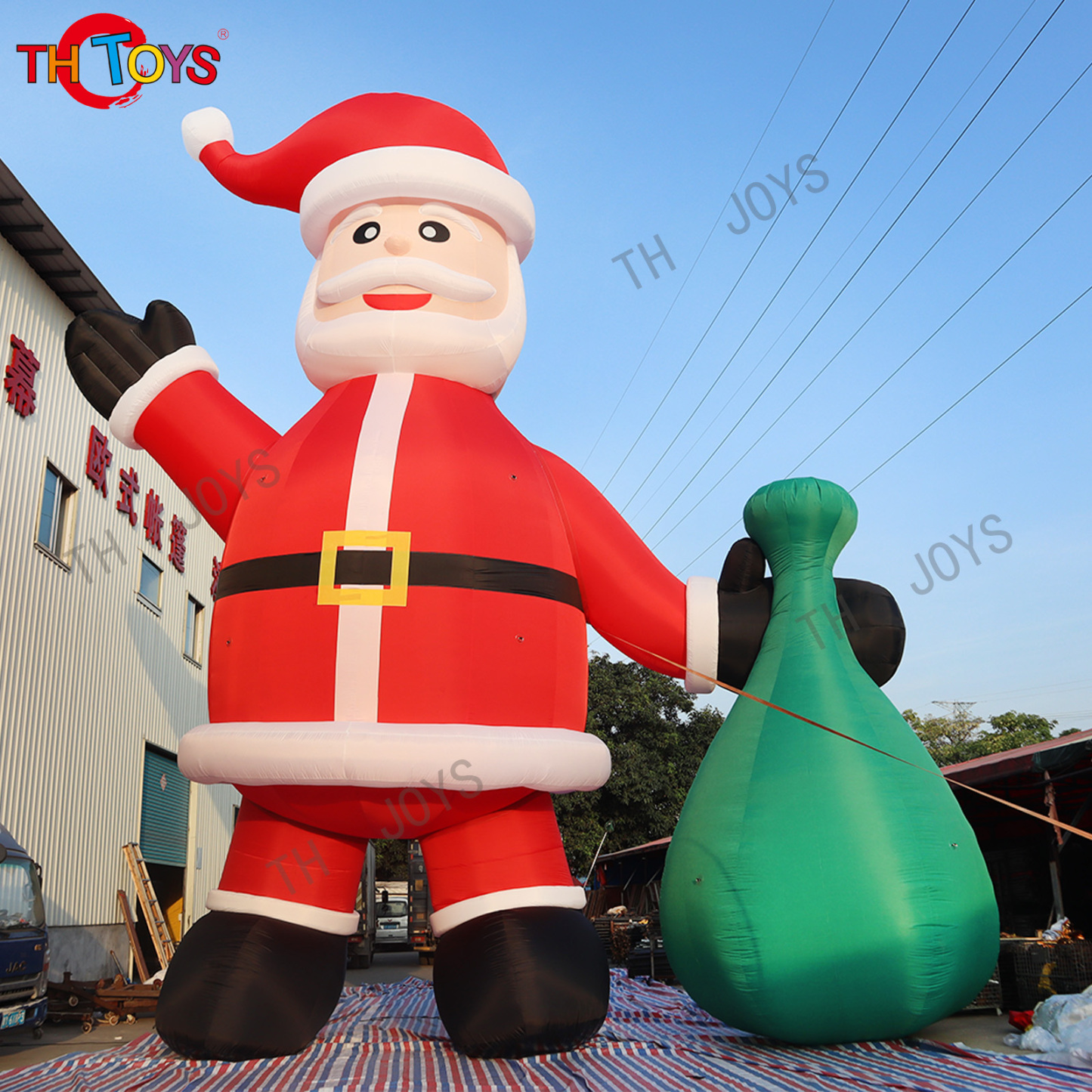 Custom Huge Inflatable Santa Yard Giant Christmas Ornaments Inflatable Santa Claus For Christmas Decoration