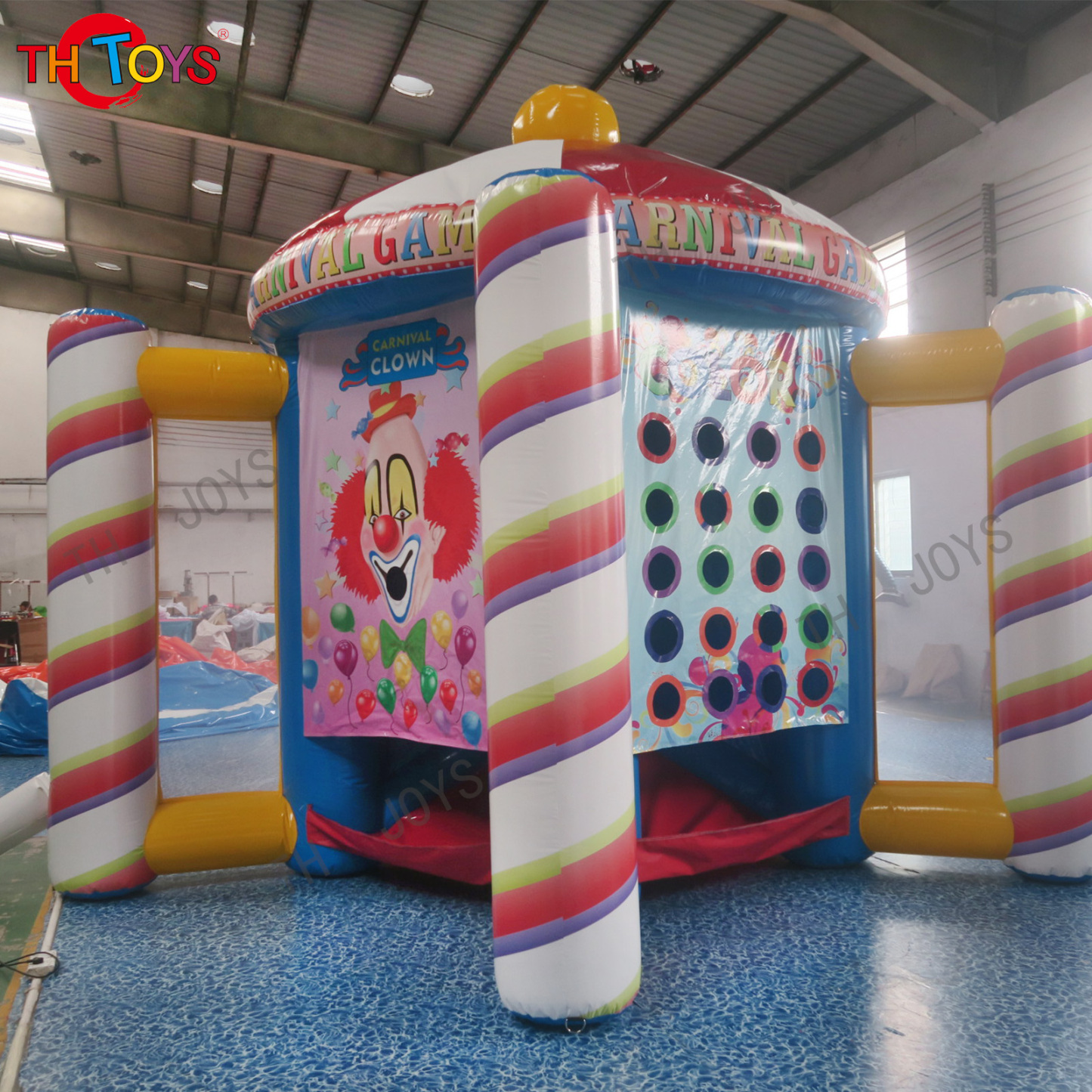 Outdoor commercial grade kids interactive carnival games inflatable 5 in 1 world sport game