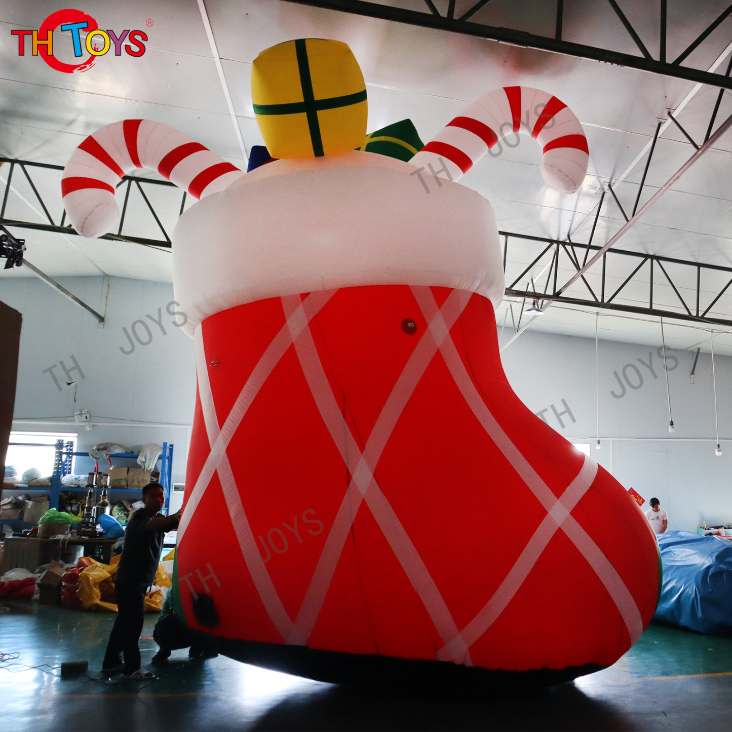 Ange Outdoor Custom red inflatable boots / inflatable christmas shoe for decoration